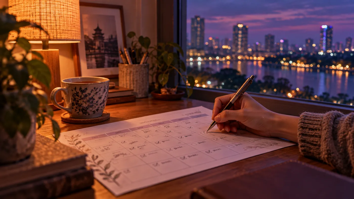 Căn phòng lúc chập tối, chỗ bắt đầu một lộ trình