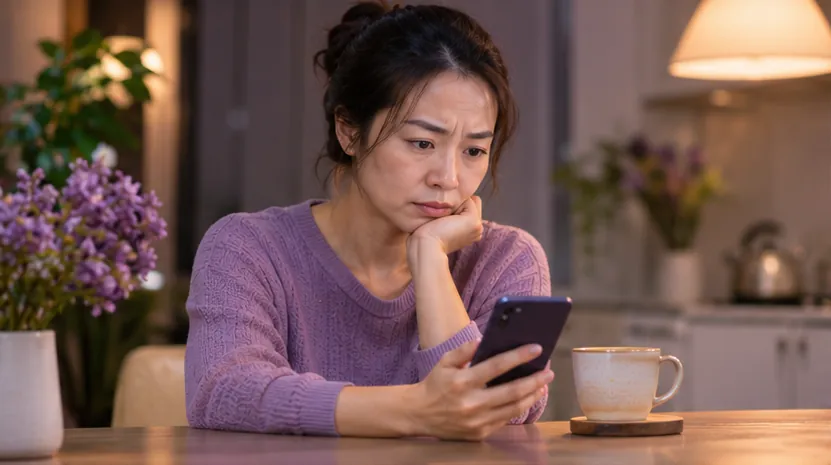 Phụ huynh lo lắng xem điện thoại lúc khuya