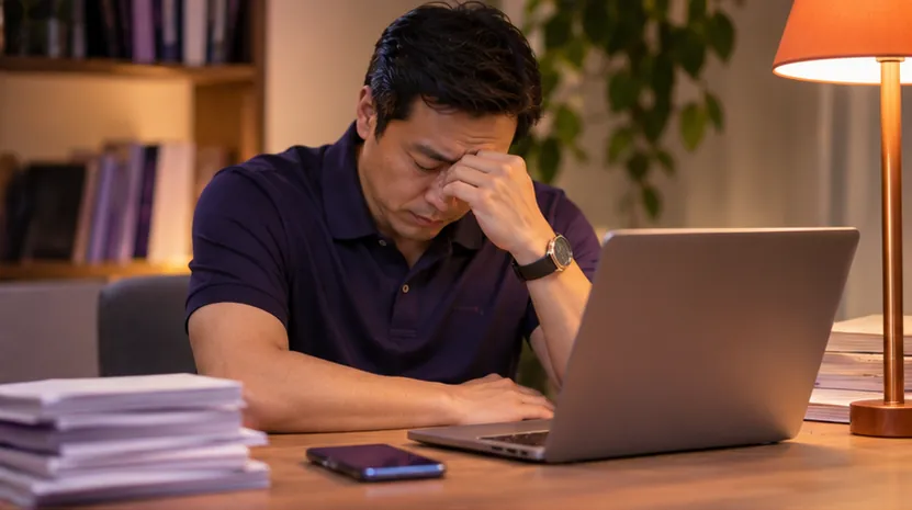 Phụ huynh bận rộn bên bàn làm việc